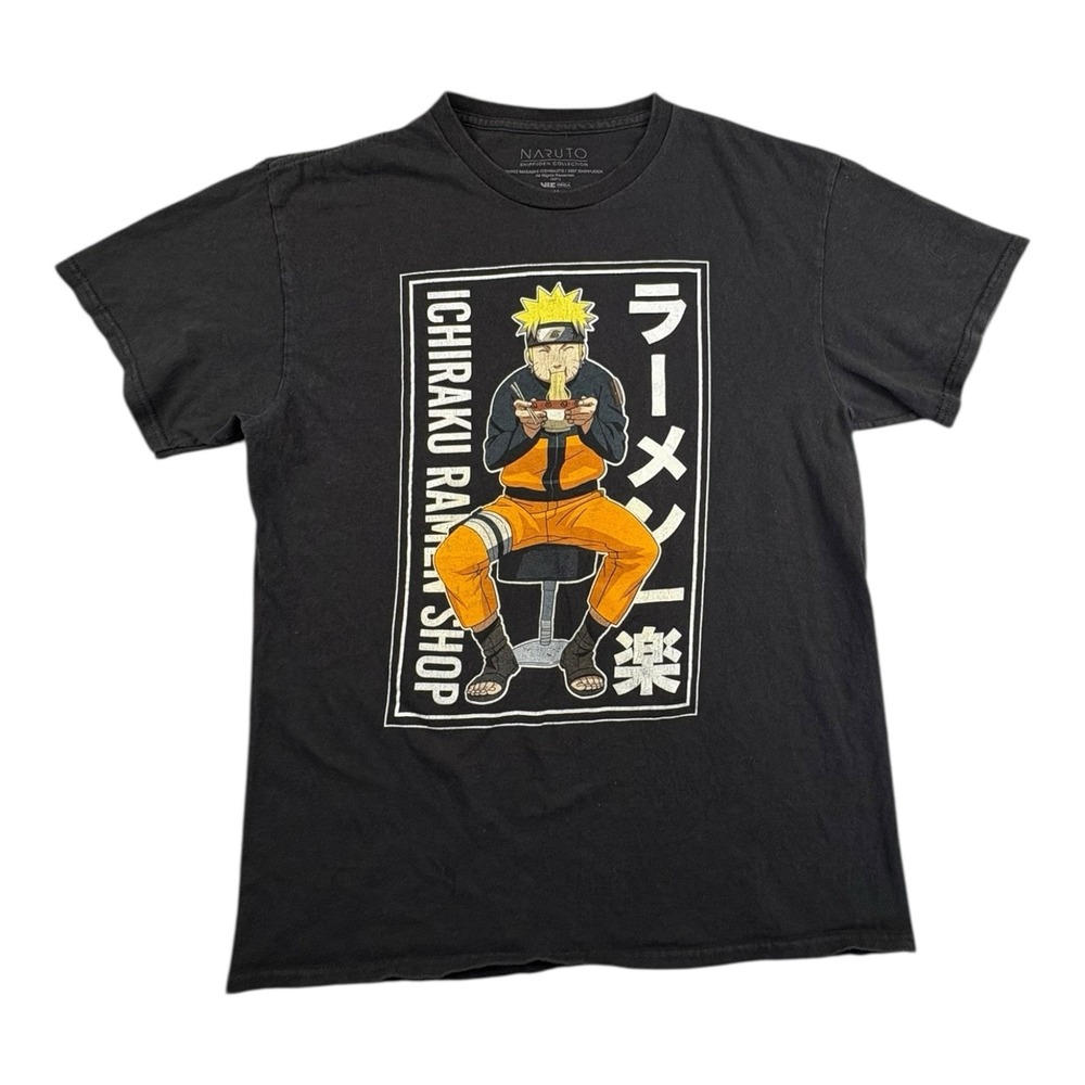 Naruto Ichiraku Ramen Shop T-Shirt Medium Black Anime Tee Shippuden